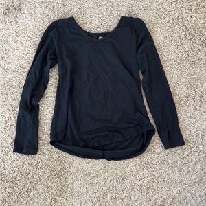 Black under armour long sleeve with open back